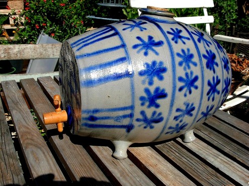 Gros pot tonneau grès - gros,