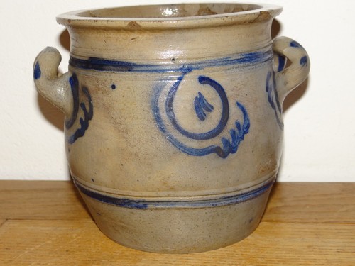 Ancien pot sel graisse - ancien, à
